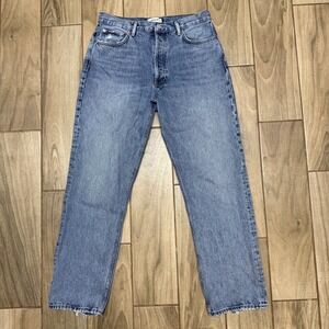AGOLDE 90's Pinch Waist High Rise Straight Leg Blue Jeans Excellent Size 31
